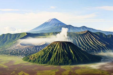 Bromo volcano landscape nature mountain outdoors. | free image by rawpixel.com Volcano Background, Volcano Landscape, Bromo Mountain, Active Volcano, Landscape Nature, Download Free Images, Volcano, Free Image, Nature