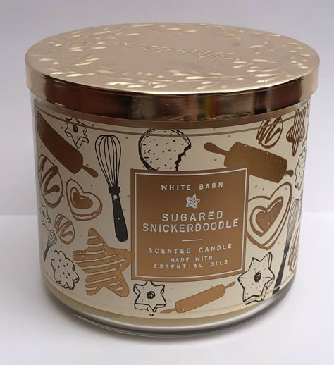 Bath & Body Works SUGARED SNICKERDOODLE Large 3-Wick Candle 14.5 oz. Condition is "New". Shipped with USPS Priority Mail Flat Rate Envelope. Candied Candles, Candy Candle, Cute Candle, Dream Wishlist, Sweet Candles, Candle Design, Healing Journaling, Candle Scents, Bath Body Works Candles