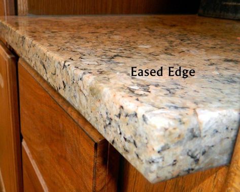 Standard Eased Edge Granite in 2019 ... Granite Countertop Edges, Kitchen Countertop Edges, Best Countertop Material, Countertop Edges, Composite Countertops, Granite Edges, Trim Carpentry, Countertop Material, Edge Profile