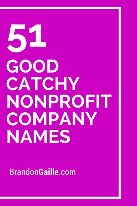 51 Good Catchy Nonprofit Company Names Names For Headphones, Catchy Company Names, Good Headphones, Charity Foundation, Catchy Names, Juice Branding, Catchy Slogans, Cool Tech Gadgets Electronics, Creative Names