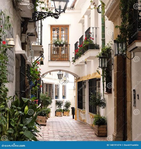 Marbella old town Andalucia Spain typical Spanish village houses Marbella Old Town, Spanish Village, Spanish Towns, Andalucia Spain, Book Nook, Village Houses, Book Nooks, Marbella, Old Town