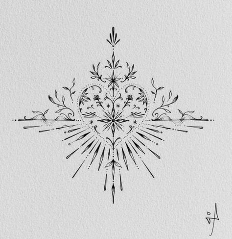 Celestial Lower Back Tattoo, Sternum Tattoo Designs For Women, Star Themed Tattoos, Mexican Tattoo Art, Ornamental Sternum Tattoo Design, Ornamental Tattoo Sternum, Ornamental Celestial Tattoo, Cybersigilism Sternum Tattoo, Victorian Style Tattoos