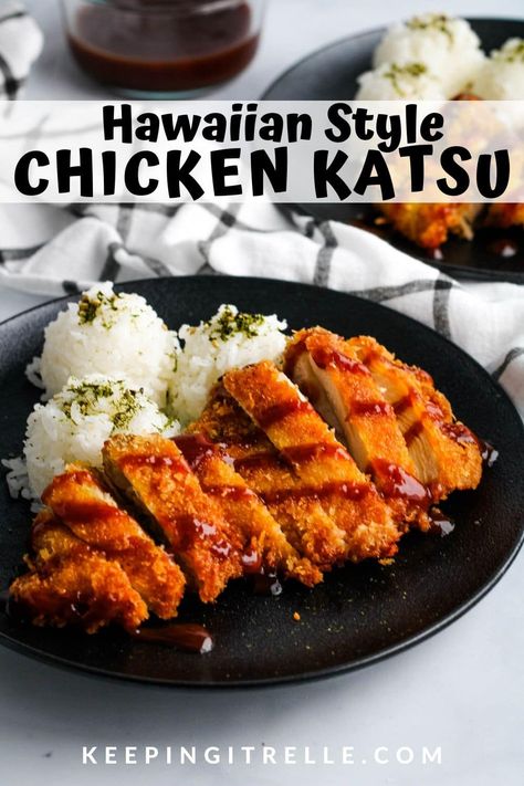 Chicken katsu is a popular Hawaiian dish. Tender chicken cutlets coated in a crispy, golden brown crust and dipped in tonkatsu sauce. Sure to be a favorite in your house. Hawaiian Katsu Chicken, Rich People Food Recipes, How To Make Chicken Katsu, Chicken Katsu Sauce Recipe, Hawaiian Chicken Sauce, Chicken Katsu Recipe Hawaiian, Katsu Sauce Recipe Hawaiian, Local Hawaiian Food Recipes, Hawaiian Dishes Recipes