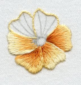 Outline stitches and how they are used to define and enhance satin stitch and long & short stitch. Sulaman Pita, Embroidery Stitches Tutorial, Pola Sulam, Brazilian Embroidery, Simple Embroidery, 자수 디자인, Silk Ribbon Embroidery, Crewel Embroidery, Hand Embroidery Stitches