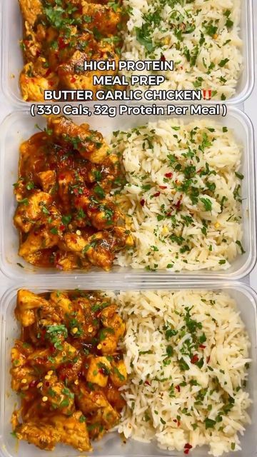 Zack Chug, Butter Garlic Chicken, Portion Meals, Pieces Season, Cheap Meal Prep, Protein Meal Prep, Protein Ideas, Easy High Protein Meals, Bulking Season