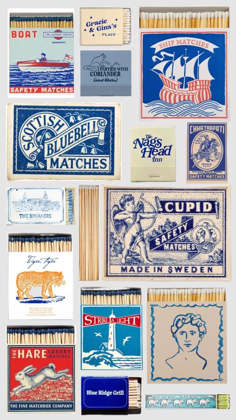 #matches #matchbox #collage #vintage #aesthetic #blue #red #wallpaper Match Box Drawing, Vintage Aesthetic Blue, Blue Red Wallpaper, Matchbox Collage, Match Box Art, Vintage Matchbox Art Illustrations, Vintage Match Boxes, Vintage Matchbox Design, Matchbox Print