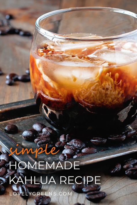 Homemade Liqueur Recipes, Kahlua Coffee, Homemade Kahlua, Kahlua Recipes, Homemade Liqueur, Vegan Cocktails, Liqueur Recipes, Homemade Liquors, Kahlua Coffee Liqueur