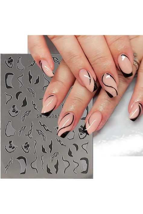 8 Sheets Gold Nail Art Stickers Decal,3D Line Nail Stickers Rose Gold Silver Nail Art Supplies Bronzing Irregular Curve Stripe Wave Lines Nail Designs French Tip Nail Decals DIY Nail Art Decorations Irregular French Nails, French Tips With Squiggly Lines, Lines Nail Designs, Swiggly Lines Nail, Nail Designs French Tip, Rose Gold Nail Art Stickers, Nail Designs French, Line Nail Designs, Nail Decals Diy