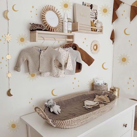 Boho Sun Moon and Stars Wall Stickers Girls Bedroom Removable Wall Decals Nursery Kids Room Decor Vinyl Murals DIY Cute Decorations Removable Wall Decals Nursery, Star Wall Decals, Moon Nursery, Sun Moon And Stars, Boho Sun, Nursery Decals, Nursery Wall Stickers, Boho Nursery Decor, Deco Boheme