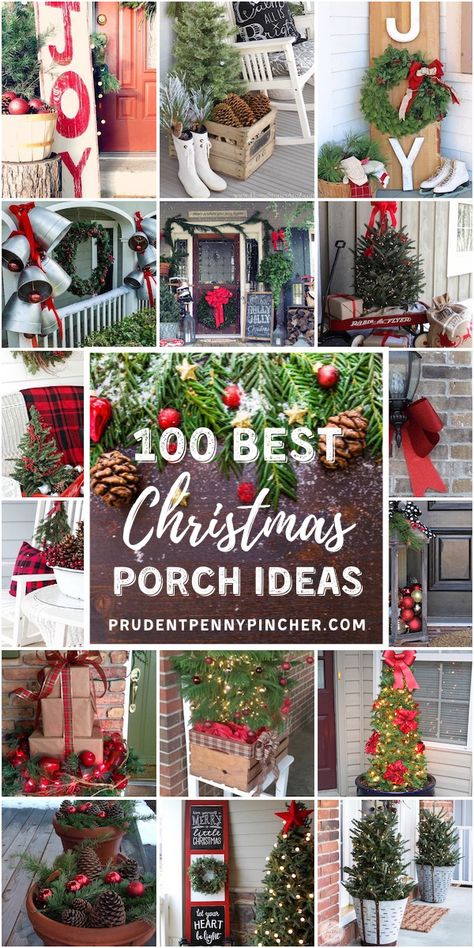 100 Best Christmas Porch Decorations #Christmas #ChristmasDecorations #ChristmasDecor #DIY #ChristmasPorches #PorchDecor #holidays Diy Christmas Signs, Christmas Porch Ideas, Christmas Porch Decorations, Diy Gifts For Christmas, Diy Christmas Door Decorations, Diy Christmas Door, Christmas Signs Diy, Christmas Porch Decor Ideas, Outside Christmas Decorations