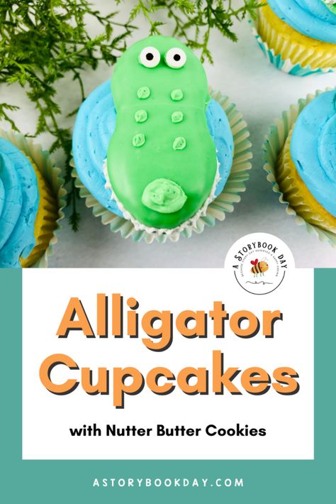 Do your kids love alligators? Mine sure do! In this blog post, I’m sharing a fun and easy recipe for alligator cupcakes that your kids are sure to love. These alligator cupcakes made with Nutter Butter cookies are perfect for birthday parties, classroom snacks, or just a fun afternoon activity. Let’s get started! Your kids... The post Alligator Cupcakes with Nutter Butter Cookies: A Recipe Kids Will Love appeared first on A Storybook Day. Alligator Cupcakes, White Buttercream Frosting, Classroom Snacks, Oil Based Food Coloring, Poetry Tea, Buttercream Frosting Cake, Nutter Butter Cookies, Dipped Cookies, Nutter Butter