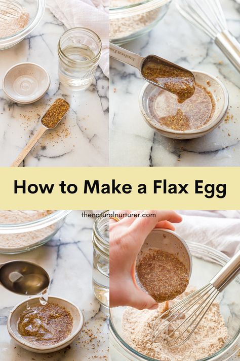 Whether you avoid eggs for due to an allergy or dietary preference or you are simply out of eggs for a baking recipe, flax eggs are a great egg substitute! This is my tried-and-true (and simple) method for how to make a flax egg. Flax Seed Egg Substitute, Flax Eggs Vegan Recipes, After Pregnancy Diet, Vegan Egg Wash Substitute, Diy Just Egg Vegan, Flax Egg Recipe, Flax Seed Egg, Natural Nurturer, Flax Eggs