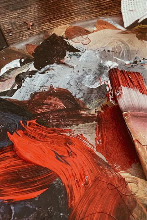 Artist. Aesthetic. Paints. Red. Color Red Brick Wall Aesthetic, Red Artist Aesthetic, Red Paint Aesthetic, Brick Red Aesthetic, Burnt Red Aesthetic, Warm Red Aesthetic, Red Brick Aesthetic, Muted Red Aesthetic, Brown And Red Aesthetic