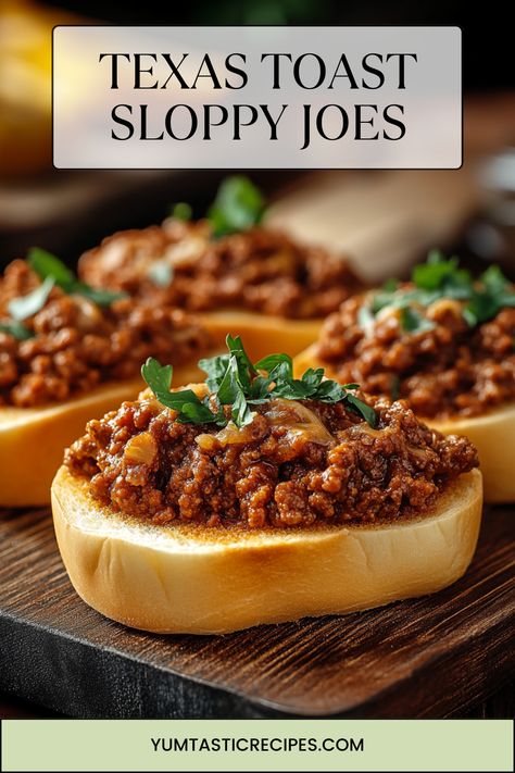 Transform your dinner table with this incredible recipe featuring crispy Texas toast and rich, saucy Sloppy Joe filling. Packed with bold flavors and ready in under 30 minutes, it’s a family favorite you’ll make again and again!

#HeartyMeals #SouthernComfortFood #SloppyJoesUpgrade #TexasToastMagic #WeeknightDinners Texas Toast Recipe Dinner, Elevated Sloppy Joe, Sloppy Joes On Texas Toast, Sloppy Joe Recipe Pioneer Woman, Texas Toast Sloppy Joes, Grilled Cheese Sloppy Joe, Loose Meat Sandwiches, Sloppy Joe Sauce, Sloppy Joe Recipe