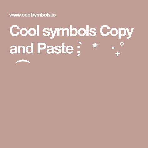 Cool symbols Copy and Paste : ̗̀➛ *ੈ✩‧₊˚ ೃ⁀➷