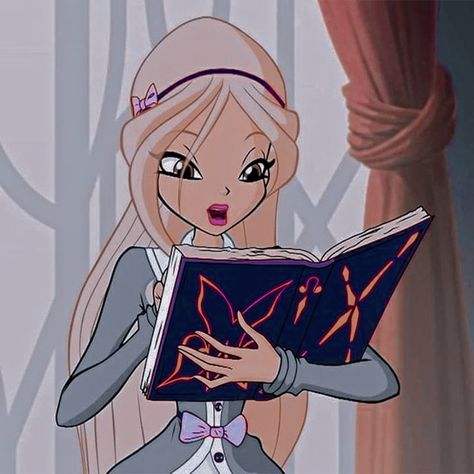 Cartoon Reading Book Aesthetic, Daphne Icon, Cartoons Reading Books, Cartoon Mood, Daphne Winx, Klub Winx, Reading Aesthetic, Shoe Designs, Clubbing Aesthetic