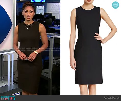 Jericka Duncan’s black sleeveless sheath dress on CBS Evening News.  Outfit Details: https://wornontv.net/462611/ Lilly Singh, Housewives Of Atlanta, Housewives Of New York, Black Tweed, Black Halo, Jennifer Hudson, Sleeveless Sheath Dress, Tweed Dress, Perfect Couple