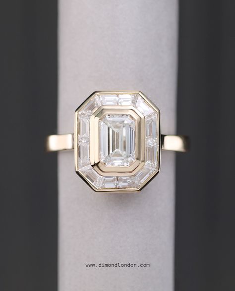 Emerald Cut Diamond Engagement Rings — Dimond London | Bespoke Jewellery & Engagement Rings Art Deco Engagement Ring Emerald, Emerald Diamond Engagement Ring, Diamond Engagement Rings Cushion, Emerald Ring Engagement Diamond, Antique Diamond Engagement Rings, Pear Diamond Engagement Ring, Emerald Ring Vintage, Marquise Diamond Engagement Ring, Emerald Cut Diamond Engagement