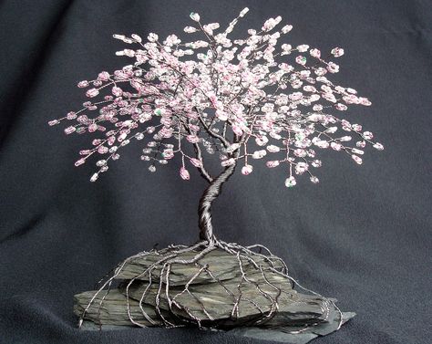 Cherry Blossom Spring Colors Beaded Bonsai Wire Tree Sculpture - CUSTOM made to order. $86.00, via Etsy. Bonsai Wire, 6th Anniversary Gifts, Wire Tree Sculpture, Wire Trees, Bonsai Art, Wire Tree, Crystal Tree, Tree Sculpture, Metal Tree