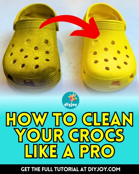 How To Clean Crocs Shoes, How To Clean Crocs, Cleaning Crocs, Clean Crocs, Diy Bean Bag, Giant Bubble Wands, Stinky Shoes, Slushie Recipe, Chili And Cornbread