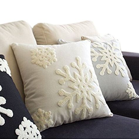 Shop winter pillow covers of all styles – these budget friendly buys are perfect for changing your home decor for winter. Winter Throw Pillows, Snowflake Pillow, Holiday Pillows Covers, Winter Pillows, Christmas Pillows, Christmas Cushions, Holiday Pillows, Winter Snowflakes, Throw Pillows Christmas