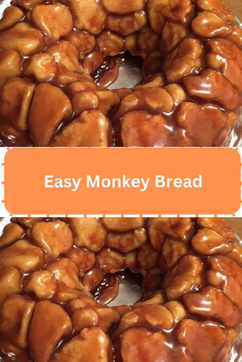 Easy Monkey Bread Monkey Bread Recipe Easy, Easy Monkey Bread, Dinner Bread, Monkey Bread, Bread Recipe, Dessert Recipes Easy, Easy Desserts, Home Cooking, Bread Recipes