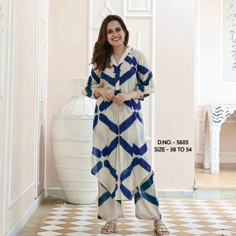 ₹799

👗 *Beautiful Heavy Rayon 14 Kg. Best Quality Digital Printed fabric Coord set ( Length - 45”) Stylish Pattern Kurti With pintex work & Pom - Pom On Yoke, Stylish Frilled Sleeves + Heavy Rayon Fabric Pant* 👗

⭐ *D.NO. -  5605*

⭐Size: *M/38, L/40, XL/42, XXL/44, XXXL/46, 4XL/48, 5XL/50, 6XL/52, 7XL/54* 

🤩Price : *799/- Free Shipping (38 to 44 size)* 🤩

🤩 *Price:- 899/- free shipping ( 46 to 54 size)* 🤩

*COD Available :- 100/- Payment Advance* ✈️✈️

⭐ *Same Day Dispatch* ✈️✈️✈️

... Printed Kurti Designs Style, Printed Kurti Designs, Kurti Fashion, Frilled Sleeves, Tie Dye Crafts, Kurti Pant, Kurta Style, Coord Set, Kurtis With Pants