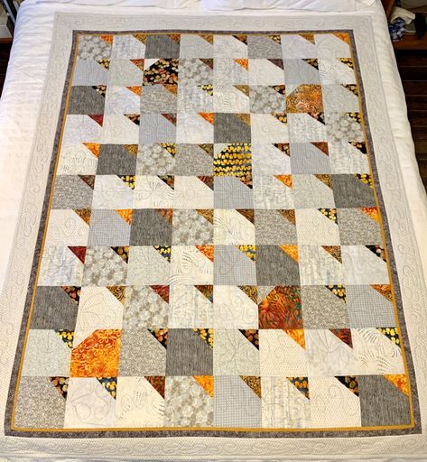 Nuetral Pallete Quilts, Gray Quilts Ideas, Manly Quilts, Grey Quilts, Taupe Quilts, Neutral Quilts, Colchas Quilting, Snowball Quilts, Charm Square Quilt