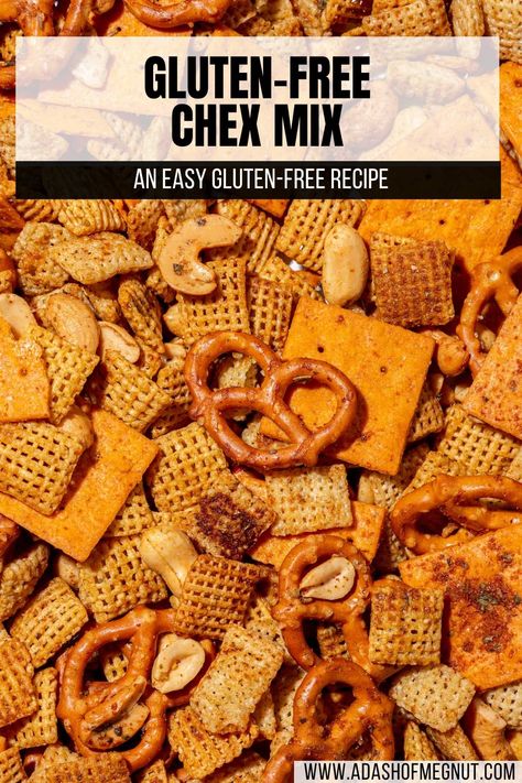 Gluten Free Dairy Free Chex Mix Recipes, Gluten Free Seasonings, Snack Mix Gluten Free, Gluten Free Party Mix Recipe, Gf Chex Mix Recipe, Chex Mix Recipes Gluten Free, Chec Mix Recipe, Gluten Free Snack Mix Recipes, Gluten Free Chex Mix Recipes