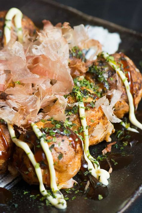 Japanese Takoyaki Recipe | Sous Chef UK Japanese Food Takoyaki, Takoyaki Poster, Takoyaki Photography, Takoyaki Recipe, Japanese Takoyaki, Takoyaki Pan, Disney Themed Food, Frozen Dumplings, Dumpling Filling