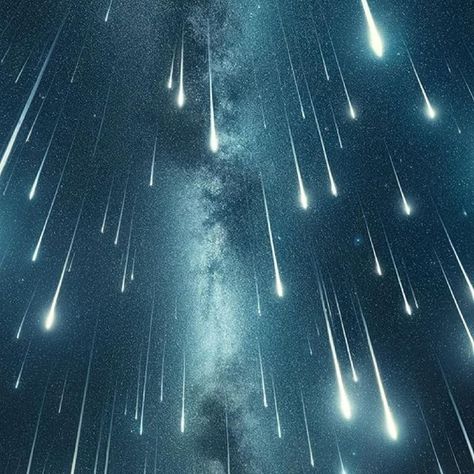 Meteors Aesthetic, Meteor Shower Wallpaper, Comets And Meteors Aesthetic, Meteor Shower Aesthetic, Meteor Shower Art, Meteor Rain, Secrets Of The Universe, Meteor Shower, Fantasy Aesthetic