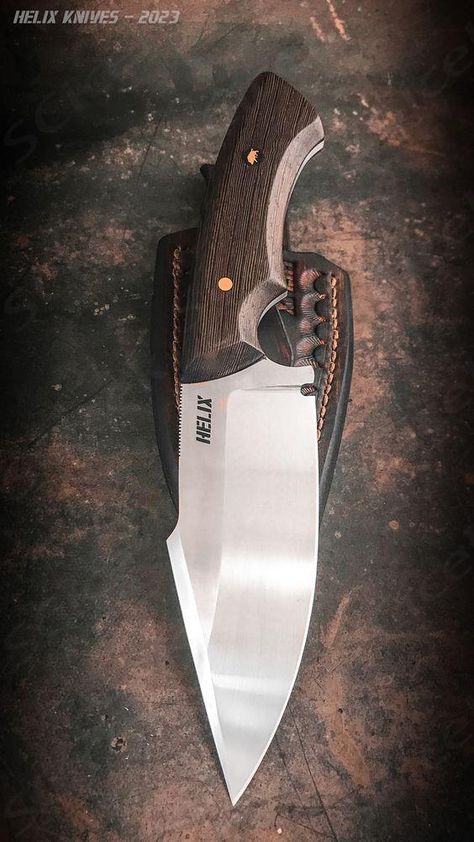 Unique handmade knives hunting, fishing, bushcraft, EDC, survival. Customize your own handmade knife! - Helix Knives Knife Template, Ulu Knife, Vintage Knife, Belt Knife, Knives Hunting, Diy Knife, Knife Patterns, Unique Knives, Handmade Knife