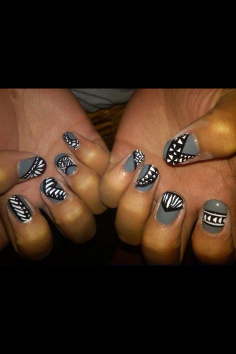 Polynesian nails/ must get my nails done like this when I have a book launch for SILVERLIGHT. Polynesian Nails, Beautiful Culture, Aztec Nails, Nail Place, Finger Art, Engagement Season, Sns Nails, Polynesian Designs, Stay Grounded