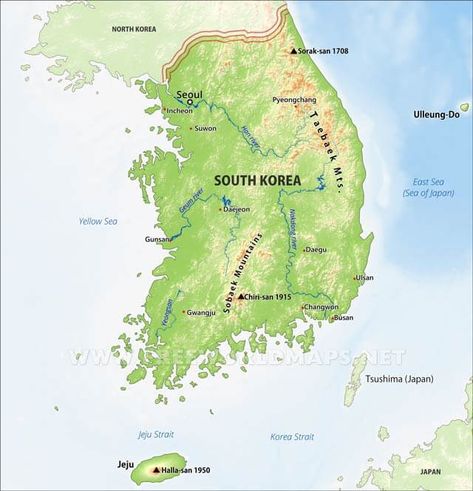 Map Of South Korea, Korea Map Aesthetic, South Korea Map Aesthetic, Map Of Korea, South Korea Map, Seoul Map, Ski Inspiration, Korea Map, Maps Aesthetic