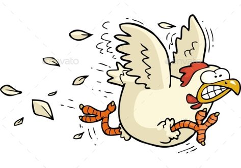 Chicken Cartoons, Running Chicken, Cartoon Running, Turkey Drawing, Running Illustration, Pencil Sketch Art, Chicken Vector, Chicken Drawing, Inkscape Tutorials