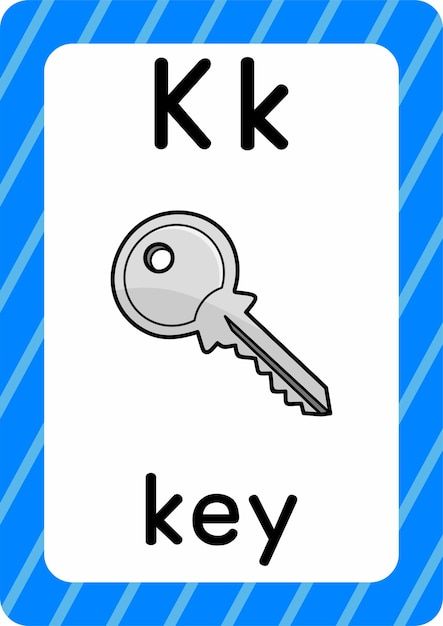 Key vector isolated on white background ... | Premium Vector #Freepik #vector #worksheet #kids-worksheet #key K Words For Kids, Letter K Words, K Words, Key Pictures, Alphabets Design, A Flashcard, Alphabet Flash Cards Printable, Fish Cartoon, Kids Worksheet