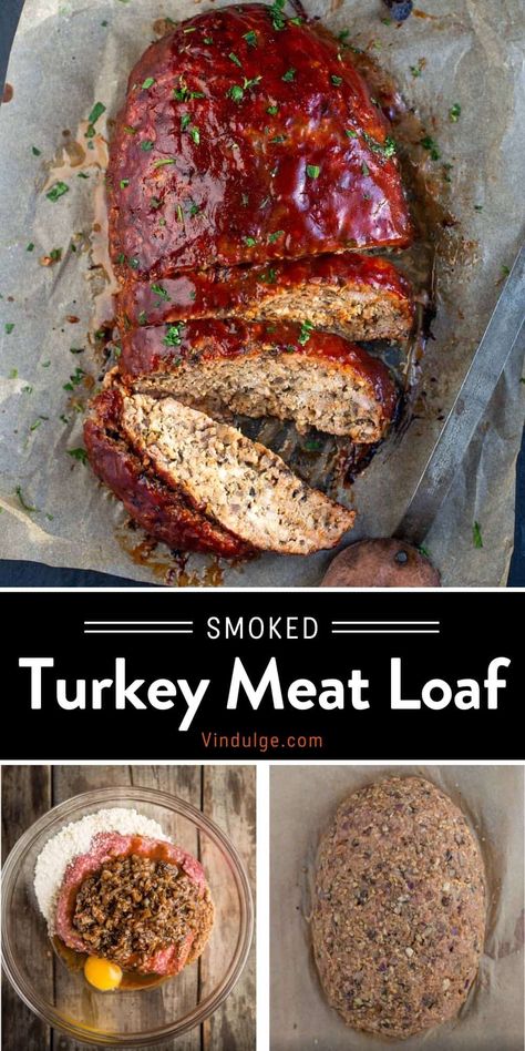 Kansas City Bbq Sauce, Traeger Smoked Turkey, Grilled Turkey Recipes, Moist Turkey Meatloaf, Ground Turkey Meatloaf, Turkey Loaf, Meatloaf Burgers, Turkey Meatloaf Recipe, Kansas City Bbq