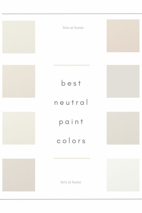 Step into the world of neutrality with us! Our carefully curated selection of neutrals brings the perfect balance that can transform your home into a haven of tranquil elegance. Ready to redefine your home's color palette? Read more for our expert color selection hack! #homedecor #renovationinspo #paintcolors #neutralcolors Neutral Bedroom Paint, House Paints, Designer Paint Colors, Benjamin Moore Cloud White, Cream Paint Colors, Light Paint Colors, Repose Gray, Cream Paint, Perfect Paint Color