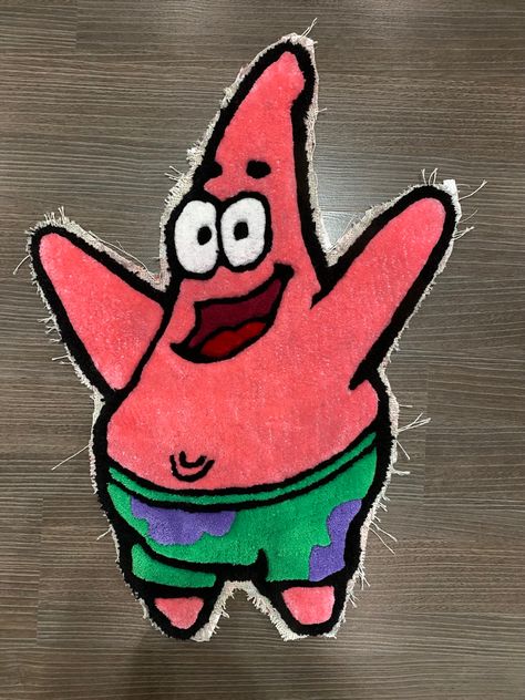 #Patrick #SpongeBob #rugs Spongebob Punch Needle, Spongebob Rug, Patrick Spongebob, Punch Needle, Rug Pillow, Le Point, Art Ideas, Enamel Pins, Art Painting