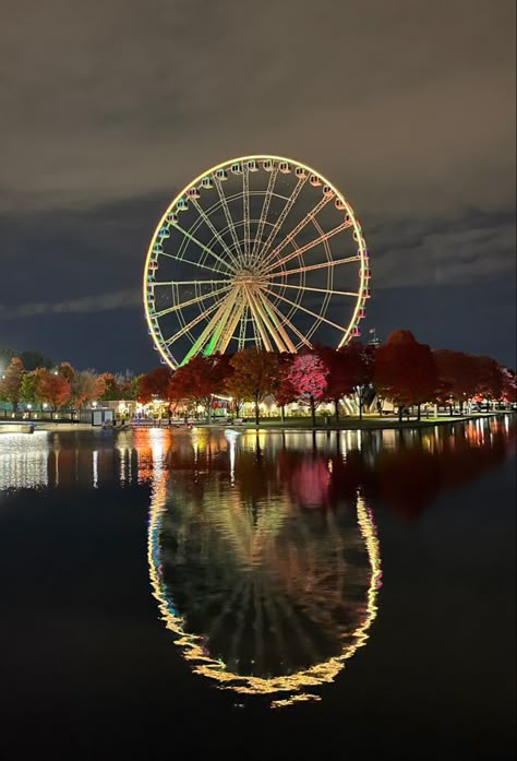 Road Trip Activity Book, Downtown Montreal, Canada Summer, Canada Montreal, Ferris Wheels, Canada City, Road Trip Activities, Background Pics, Road Trip Games