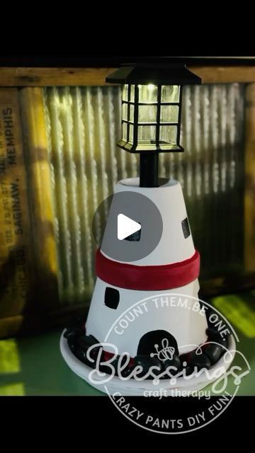 Clay Pot Lighthouse, Pot Crafts, Clay Pot Crafts, Instagram Diy, Clay Pot, Clay Pots, Picnic Table, Easy Crafts, Lighthouse