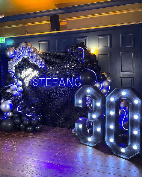 Transform your event with our dazzling Maxi Sequin wall backdrop, complete with balloon garlands, neon ropes, a custom neon sign, and sparkling light-up numbers! ✨💙 . . . . . #Sequinwall #partydecor #customneonsign #lightnumbers Sequin Wall Backdrop, Gatsby Gala, Light Up Balloons, Blue Neon Lights, Sequin Wall, Gala Party, Shimmer Wall, Balloon Display, Party Business