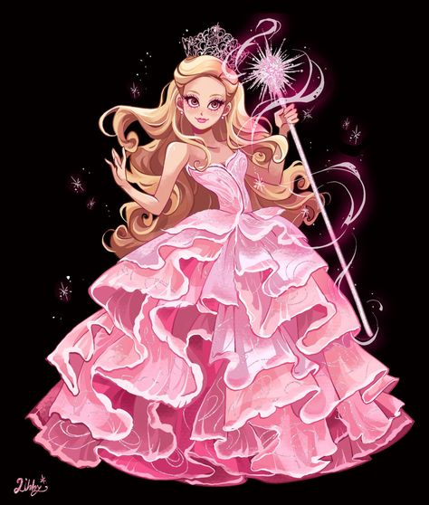 X Glinda Wicked, Glenda The Good Witch, W.i.t.c.h Fanart, Glinda The Good, Wicked Musical, Black Butler Characters, Tim Burton Art, Glinda The Good Witch, Disney Fun Facts