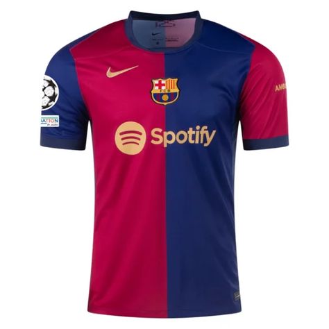 Barcelona 24/25 UCL Home Jersey by Nike Barca Jersey, Barcelona T Shirt, Barcelona Home, Barcelona Jerseys, Football Shirt, Fc Barcelona, Barcelona, Football, Nike