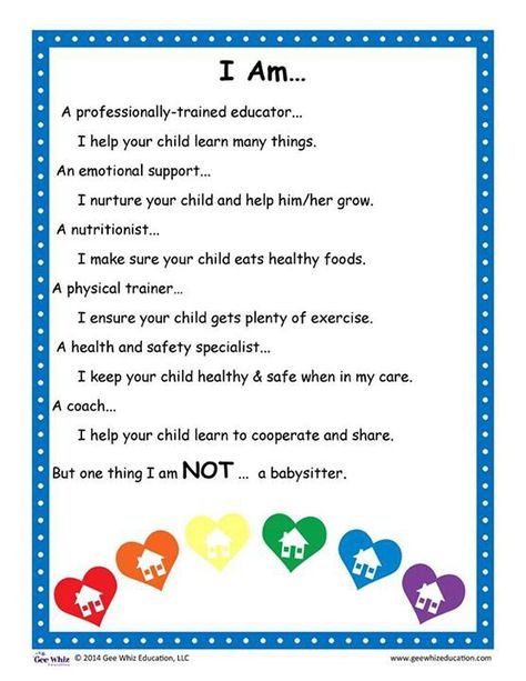 I am not a babysitter Early Childhood Education Quotes, Childcare Teacher, Teacher Prayer, Wishes For Teacher, Early Childhood Education Resources, Daycare Classroom, Family Child Care, Getting Dumped, Classroom Tips