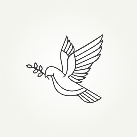 Peace Dove Tattoos, Line Art Simple, Peace Maker, Flying Dove, Dove Tattoos, Icon Template, Symbol Of Peace, Life Is Precious, Simple Icon