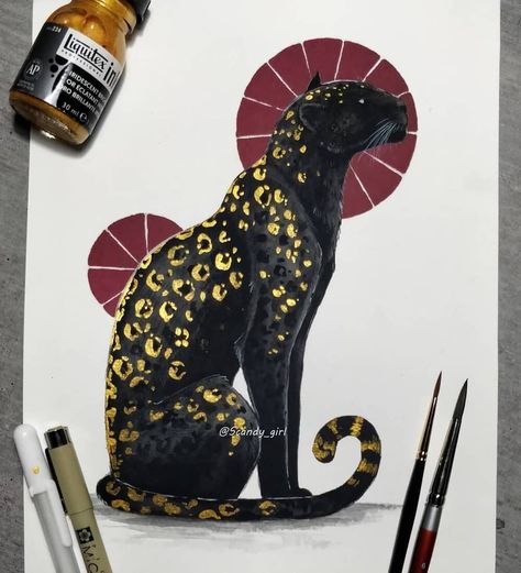 Panther Art, Black Panther Art, Creature Art, Black Panther, Painting Inspiration, Cool Drawings, Cat Art, Animal Drawings, Art Tutorials