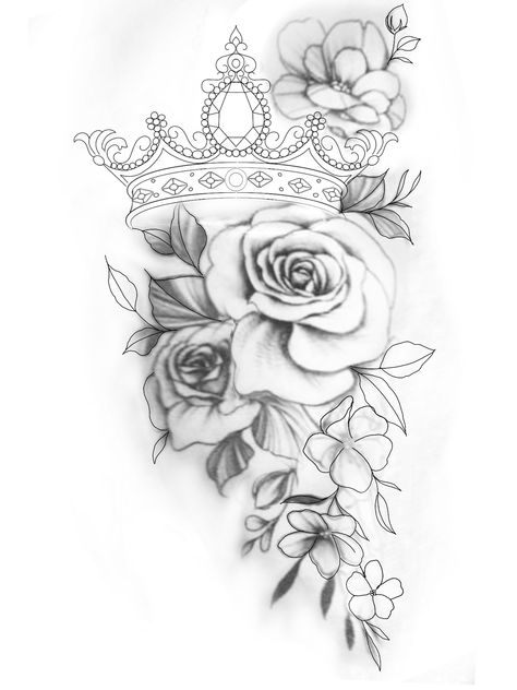 Women Cute Tattoos, Tattoos For Women Cute, Crown Tattoos For Women, Small Crown Tattoo, Crown Tattoos, Cover Up Tattoos For Women, Crown Tattoo Design, Mommy Tattoos, Leg Tattoos Women