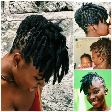 Check out what I made with #PicsArt Short Locs Hairstyles Updo, Dreadlocks Styles For Ladies, Short Loc Styles For Women, Short Dreadlocks Hairstyles, Loc Styles For Women, Short Dread Styles, Female Dreadlocks Styles, Dreads Short Hair, Short Dreadlocks