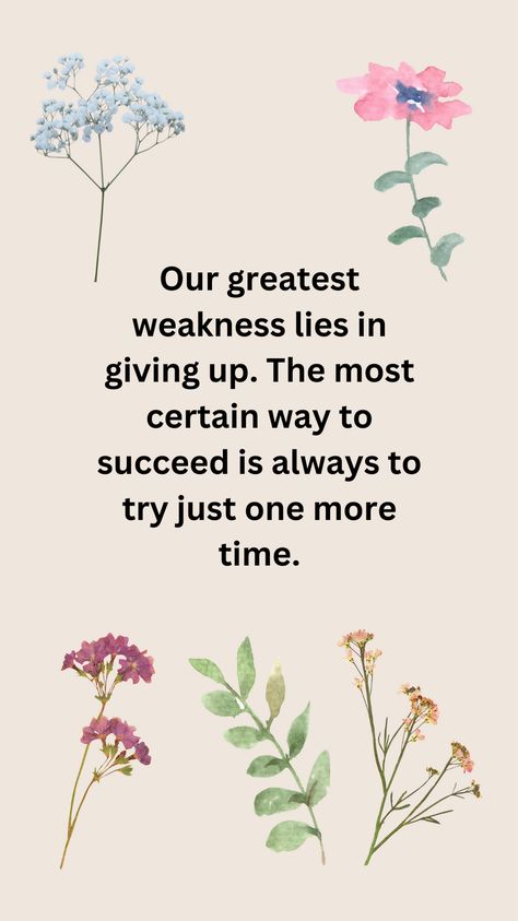 Embrace the power of perseverance with this motivational quote. No matter the challenge, keep pushing forward and trying one more time. Success is within reach when you refuse to give up. #Perseverance #Motivation #Success #NeverGiveUp #KeepTrying #Determination #QuoteOfTheDay #Inspiration Quotes Perseverance, Disaster Management, Positive Morning, Success In Life, Inspirational Verses, The Key To Success, Path To Success, Key To Success, Keep Pushing